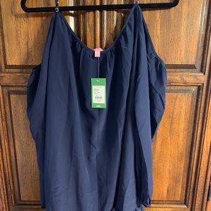 Lily Pulitzer navy coverup/dress XL. NWT